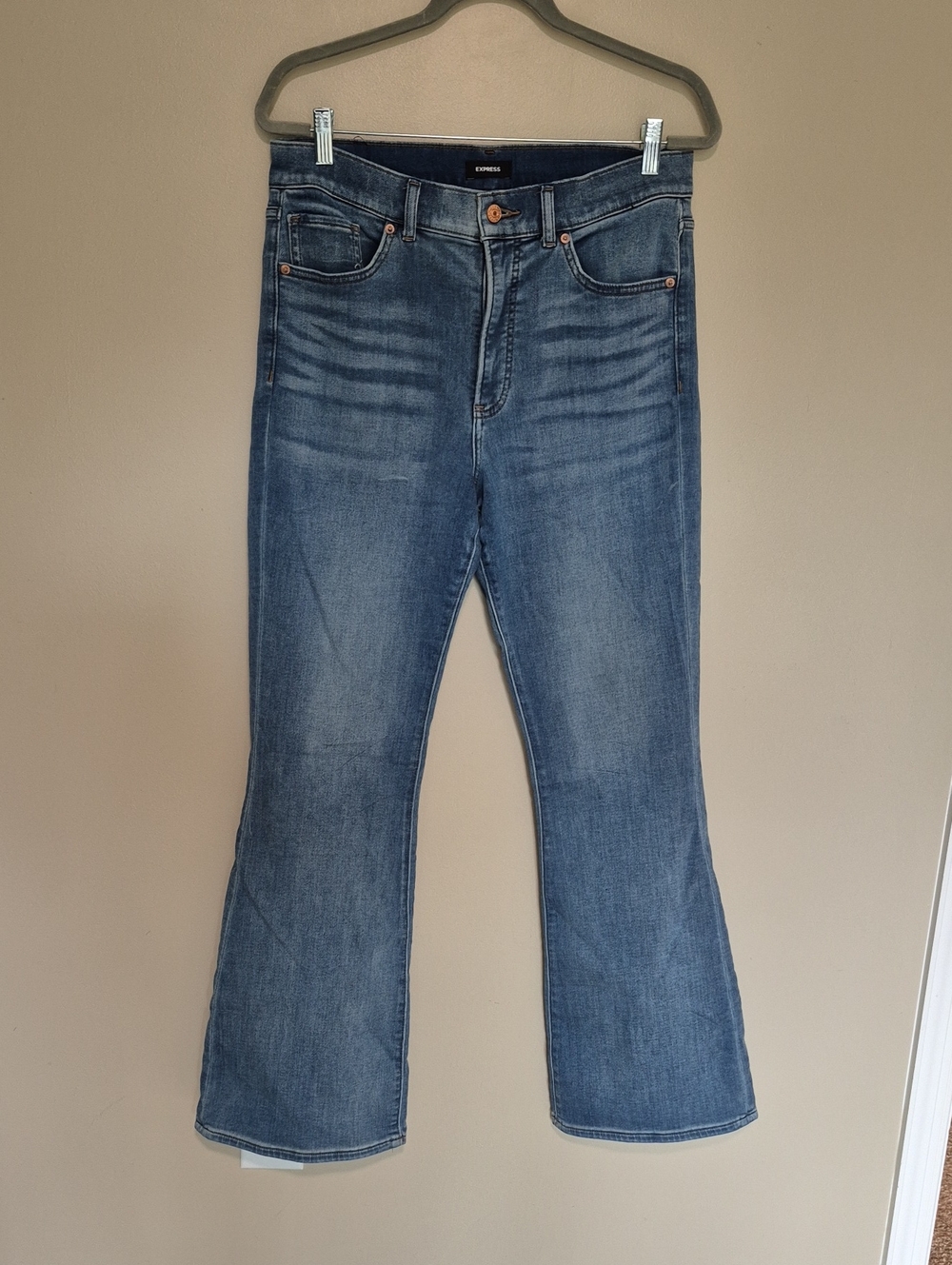 Express Women's Blue Flare Jeans